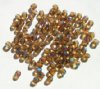 100 4mm Faceted Smoke Topaz AB Firepolish Beads